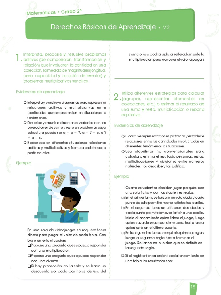 DBA Matemáticas Grado Segundo | PDF | Medición | Multiplicación