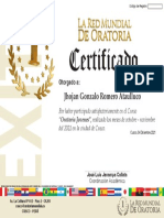Certificado: Jhojan Gonzalo Romero Ataulluco