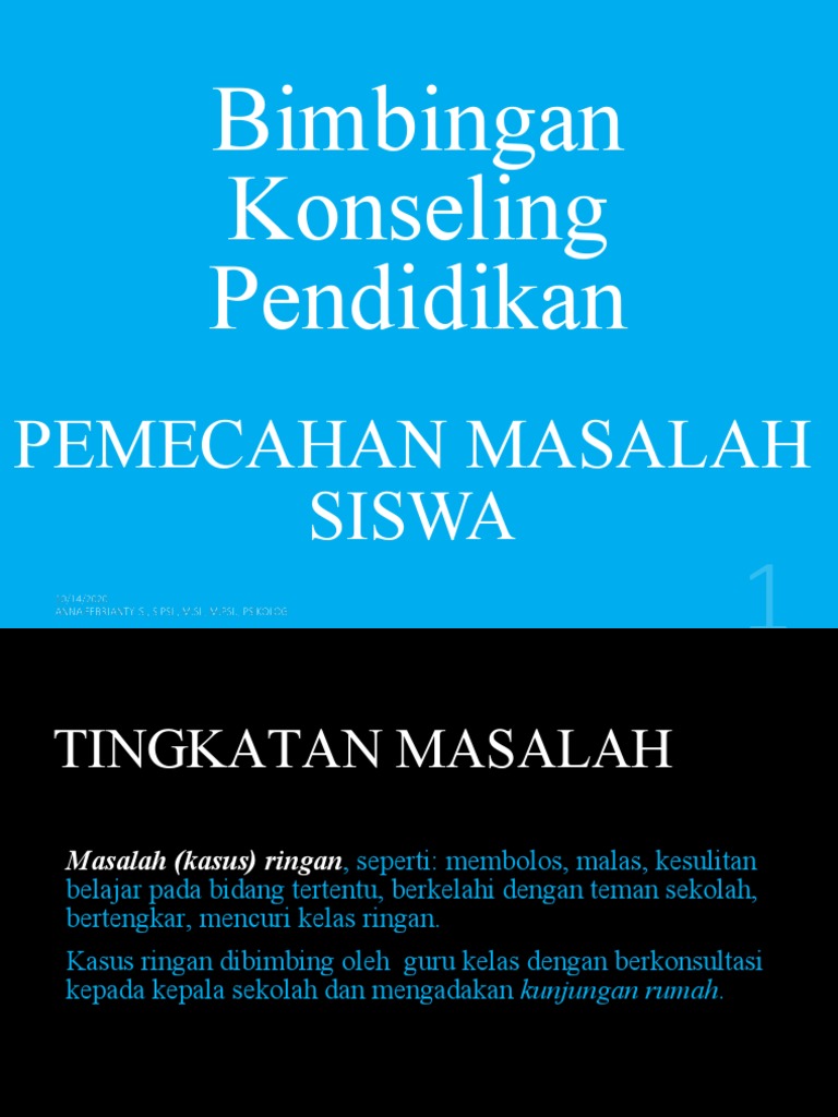 Problem Solving Dalam BK Pendidikan | PDF | Karier & Perkembangan
