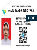 Kartu Tanda Registrasi Ahli Madya Keperawatan Sinta Mulyana Sari