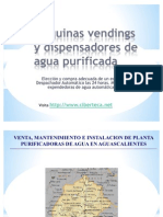 Maquinas Vendings de Agua Purificada y Maquina Expended or A de Garrafon en Aguascalientes