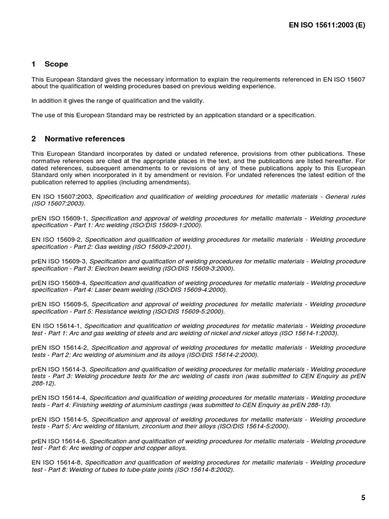 1 scope en iso 15611 2003 e pdf construction welding