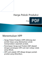 HPP dan HJP Produk Singkong