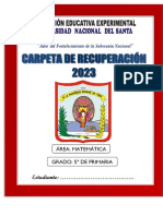 5° Grado Primaria - Carpeta de Recuperación