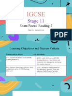 IGCSE Reading 2 Exam Focus: Strategies and Practice