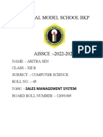 Central Model School BKP: Sales Management System