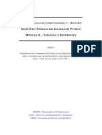 BCC701 Modulo 2 Variaveis e Expressoes