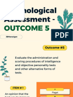 DOCUMENT Psychological Assessment - OUTCOME 5