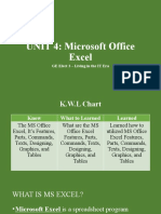 UNIT 4 MS Excel