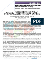 Dietary Assessment and Indian Cuisine Analysis Using KNN and Eda
