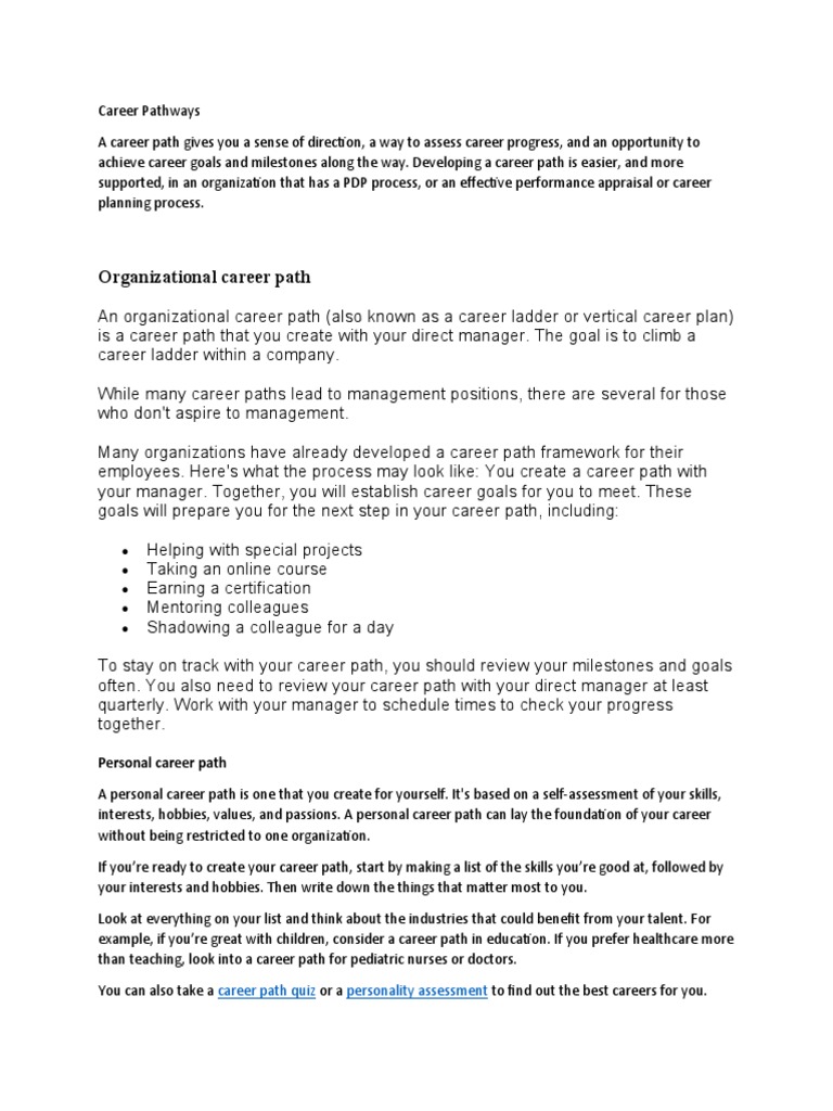 Career Pathways Pdf Time Management Professional Skills