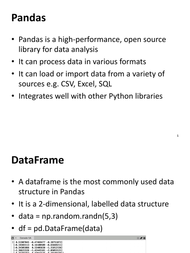 Python (Pandas) | PDF | Data | Information Technology