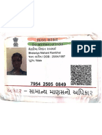 Applicant Aadhar Card