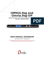 Omnia - 9sg - Stereo - Generator - Manual Addendum - C1815070
