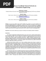 Applications of Artificial Neural Networks in Foundation Engineering