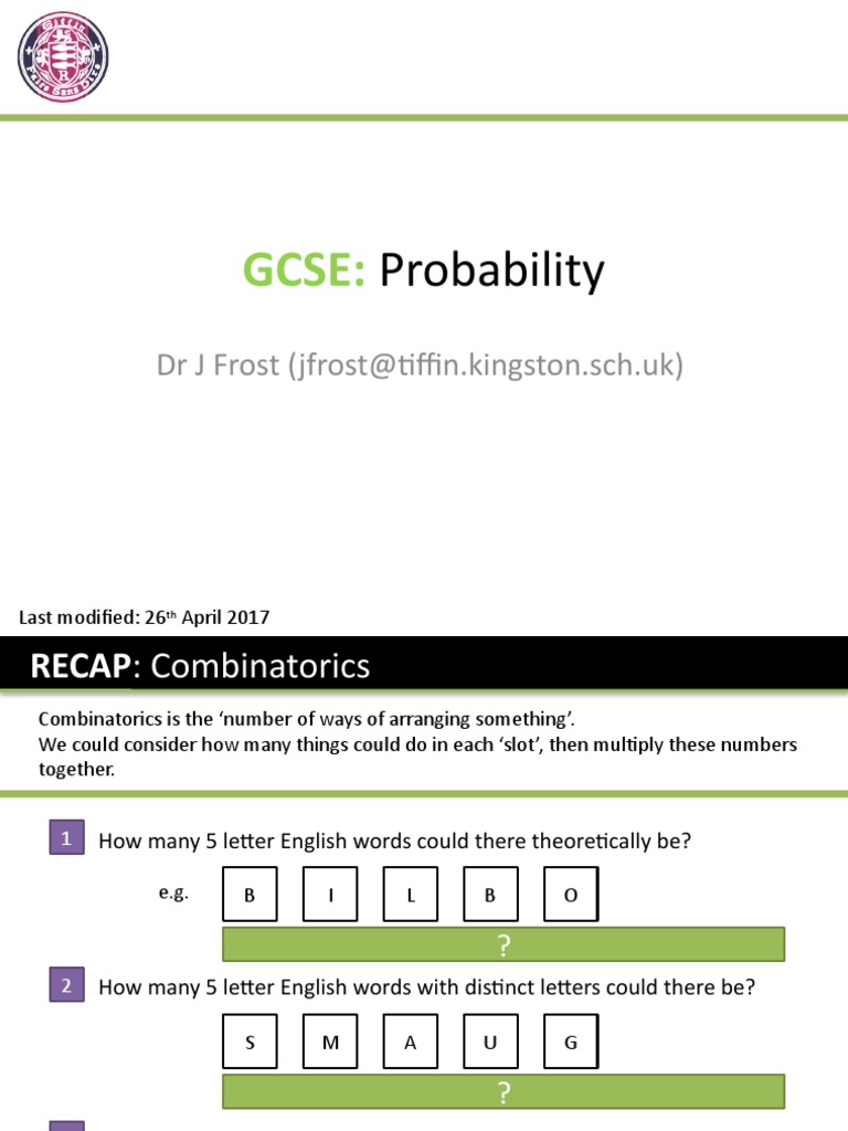 GCSE Probability Sanela | PDF | Probability | Sampling (Statistics)