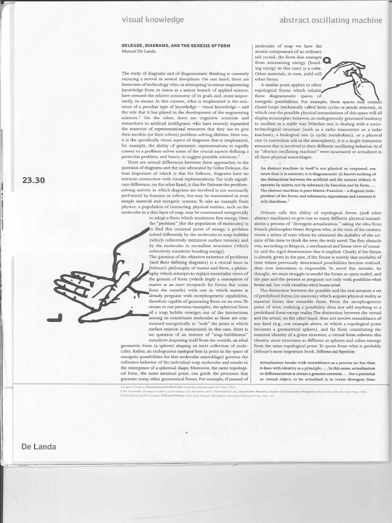 DeLanda - Deleuze, Diagrams and The Genesis of Form - Any 23 - Diagram ...