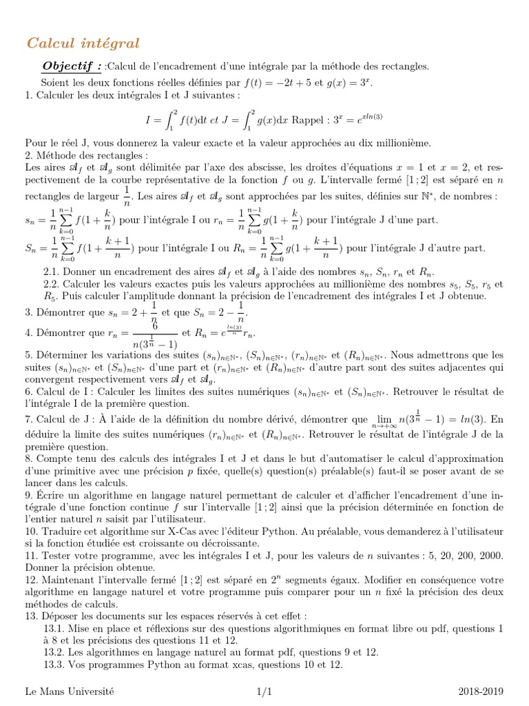 Méthode Des Rectangles | PDF | Intégral | Concepts mathématiques