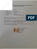 Surat Pernyataan TDK SBG Angota Parpol