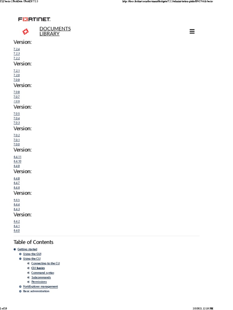 FortiGate CLI Basics Guide | PDF | Command Line Interface | Character ...