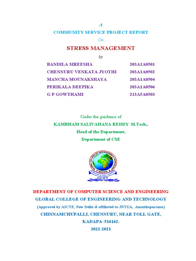 What Are The Five Stress Management Techniques Pdf