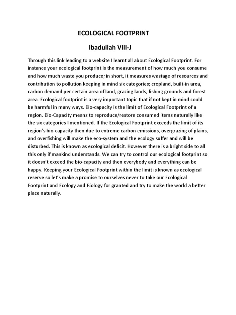 Ecological Footprint PDF