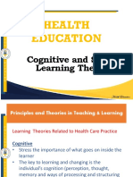Cognitive and Social Learning Theory in Healthcare