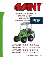 Avant 600 parts list BEFORE XXXXX1310