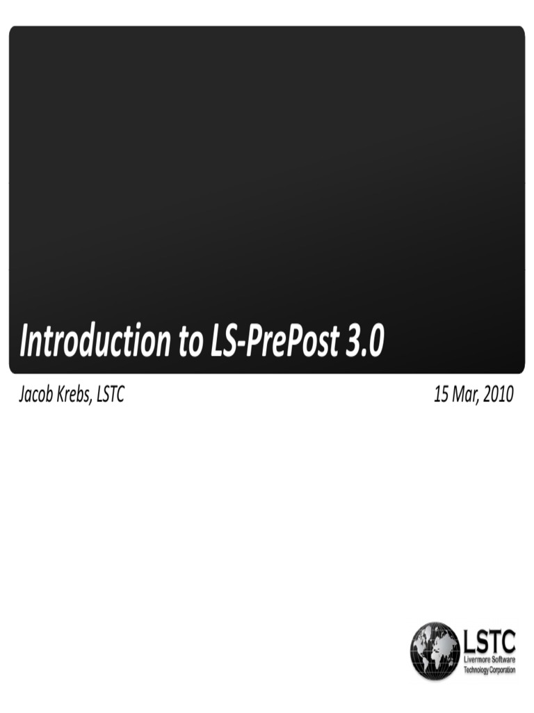 Introduction To LS-Prepost 3.0 | PDF | Graphical User Interfaces | Ellipse