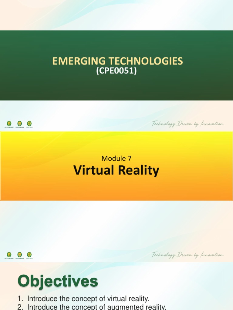 Module 07 virtual reality v1 pdf virtual reality augmented reality