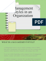 Management Styles in An Organization