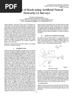 Prediction of Stock Using Artificial Neural Networks (A Survey)