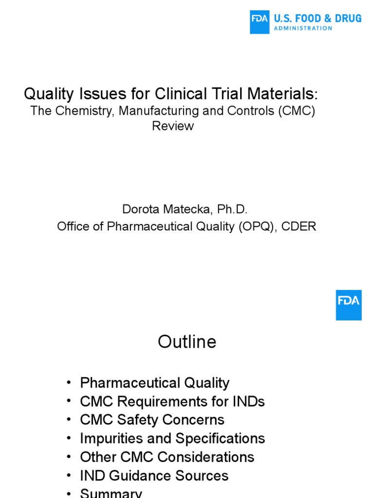 CMC Quality in Clinical Trials | PDF | Phases Of Clinical Research ...