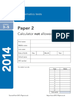 ks2 Mathematics 2014 Test B