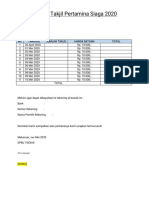 Invoice Takjil Pertamina Siaga 2020