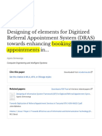 Designing of Elements For Digitized Referral Appointment System (DRAS) Towards Enhancing Booking Appointments in