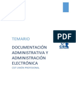 Temario Documentación Administrativa y Electrónica