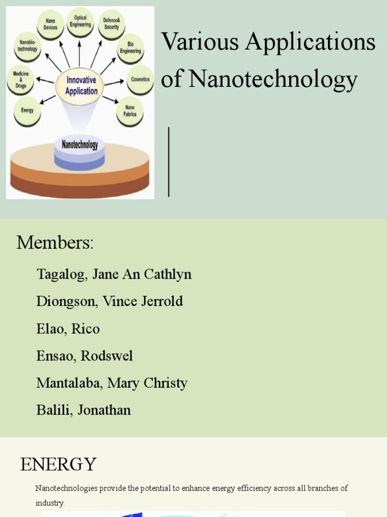Applications Nanotechnology | PDF | Nanotechnology | Materials Science