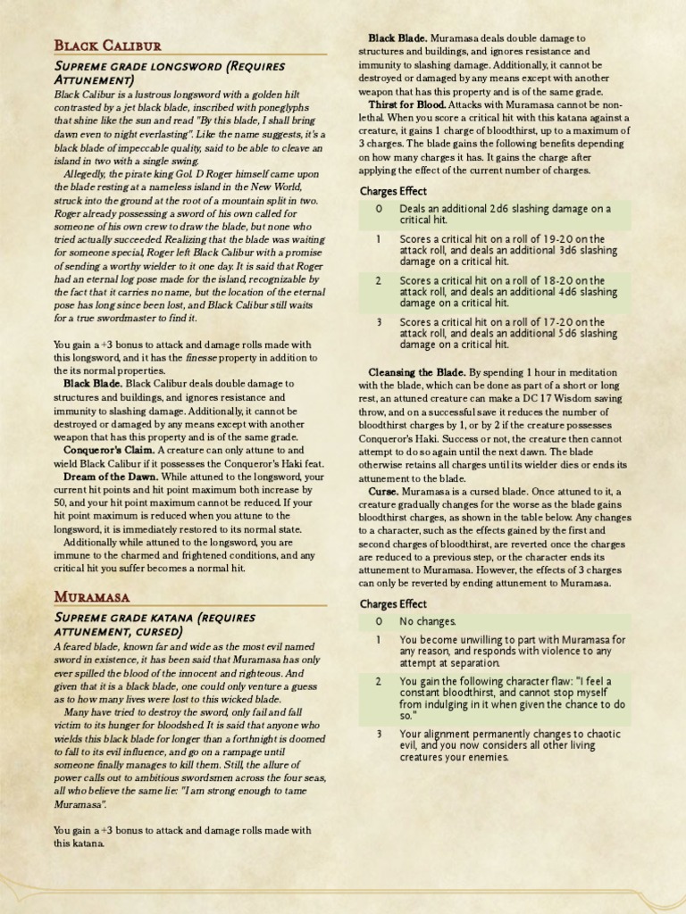 Legendary Swords: Black Calibur & More | PDF | Sword | Melee Weapons