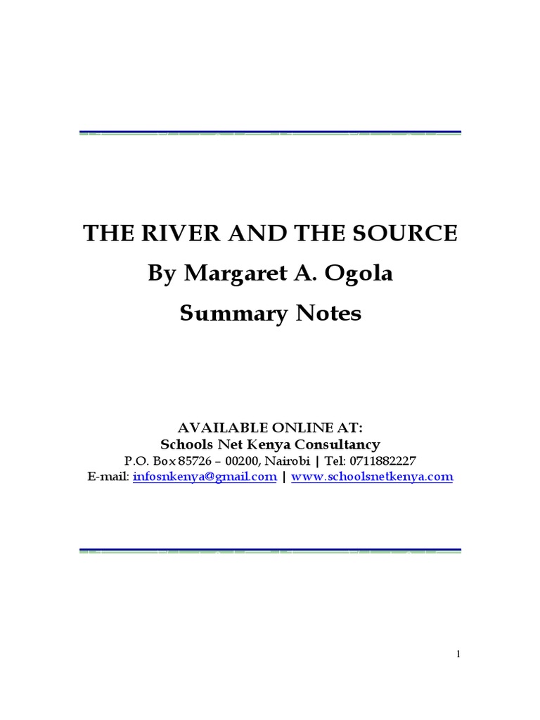 The River and The Source Notes | PDF | Social Institutions