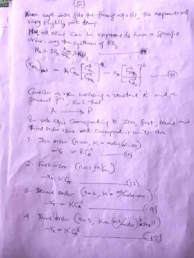 CHE 511 Chem RXN Material-2 Jan 23, 2023 | PDF