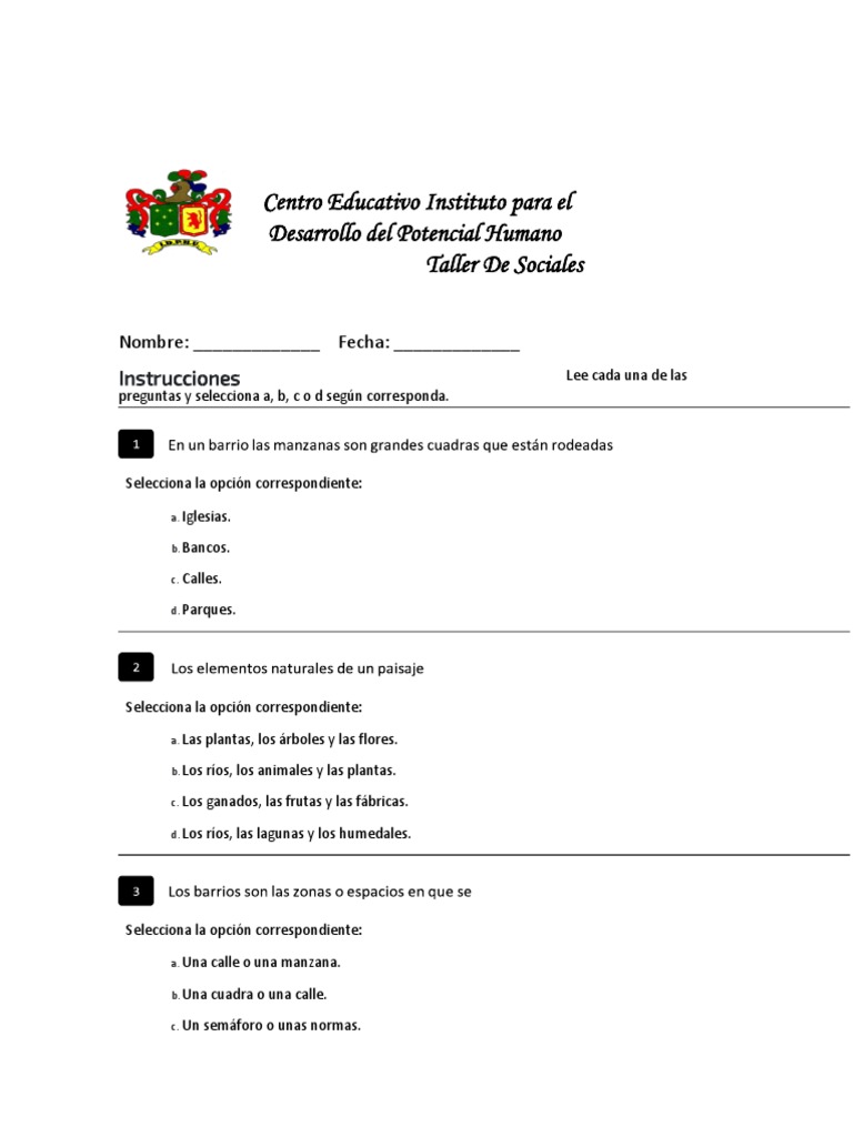 Taller de Sociales | PDF | Colombia