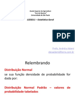 Estimativa de Parâmetros e Distribuição Amostral