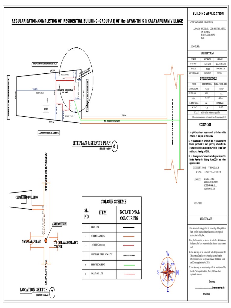 Residential Building Site Plan Details | PDF
