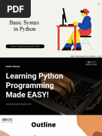 Basic Syntax in Python