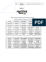 G7 - R1 - Spelling Bee List
