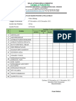 Daftar Hadir Pelatihan