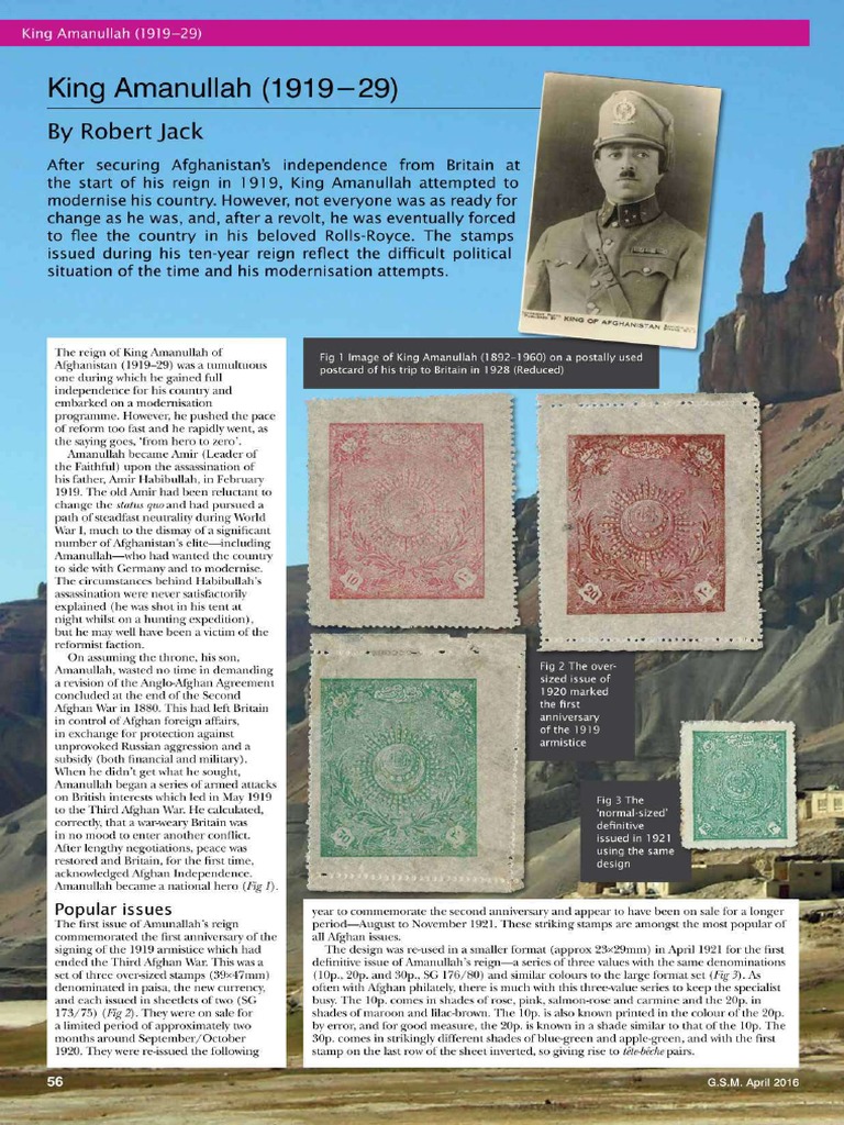 Afghanistan - 1919-1929 - King Amanullah | PDF | Postage Stamp | Philately