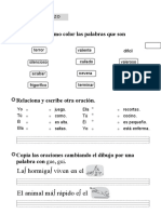 Refuerzo del vocabulario sobre sinónimos y cambio de palabras con prefijos