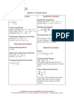 ACC Algebra I Formula Sheet 2022